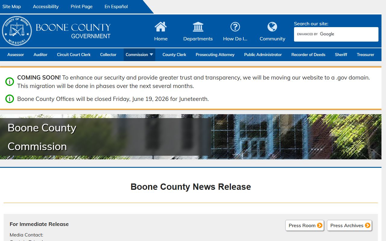 Boone County Jail capacity release with detainee population figures